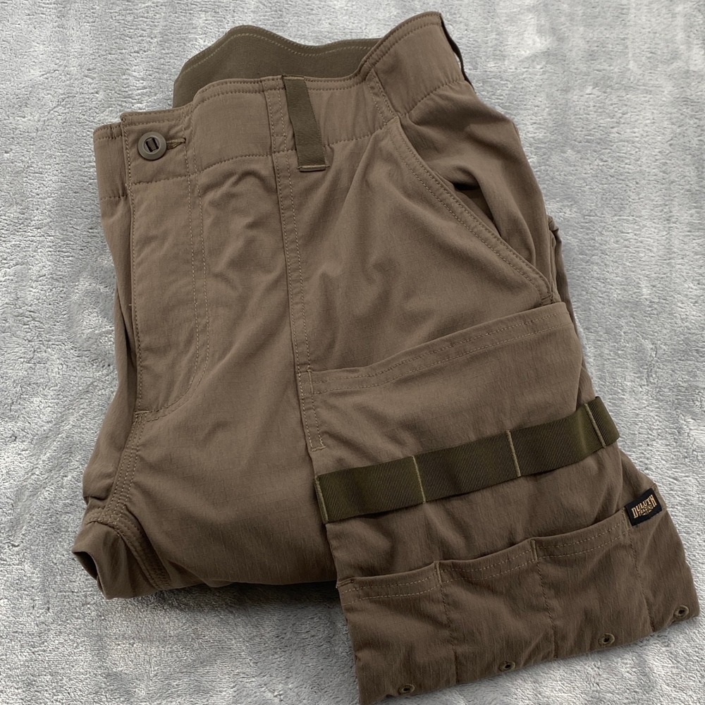 Duluth Trading Co Men 34x34 Dirt Work Standard Fit Pants Brown Ripstop Utility